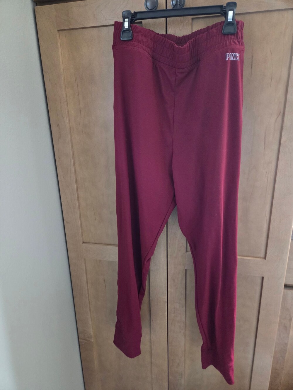 Maroon Jogger Sweatpants From PINK Active Victoria's Secret- Size Large